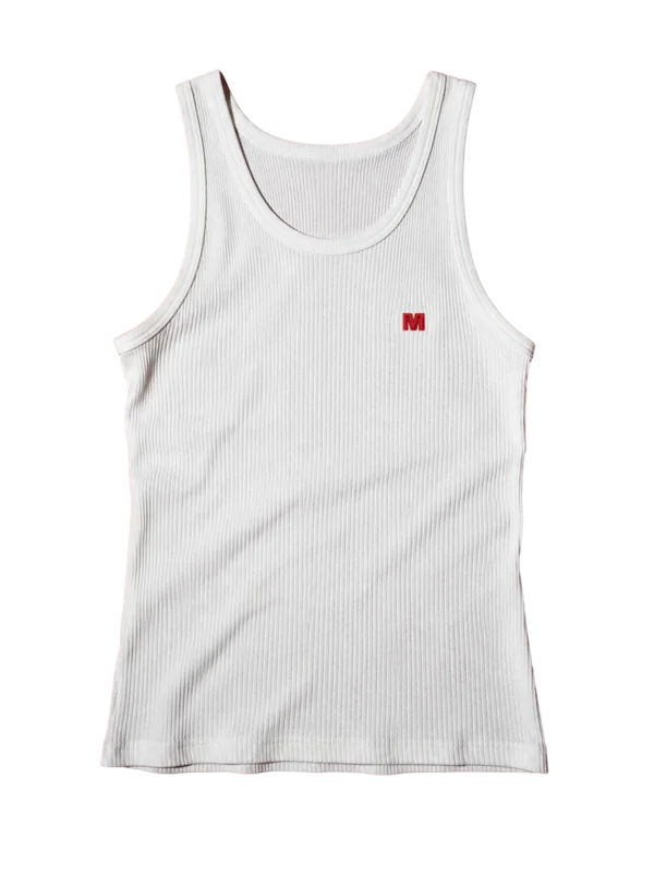 The Marcelleke, white ribbed tank top